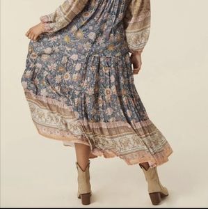 Spell Mossy Button Through Maxi Skirt